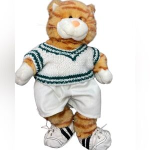 Build A Bear BABW Orange Tabby Cat soccer player boxEB